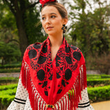 Manton Carmuca Bicolor Rojo/Negro M470