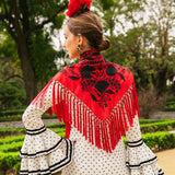 Manton Carmuca Bicolor Rojo/Negro M470