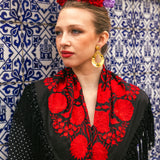 Manton Carmuca Bicolor Negro/Rojo M501