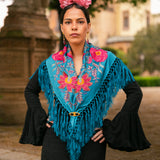 Mantón Camila Agua Marina M347-The Nook Store
