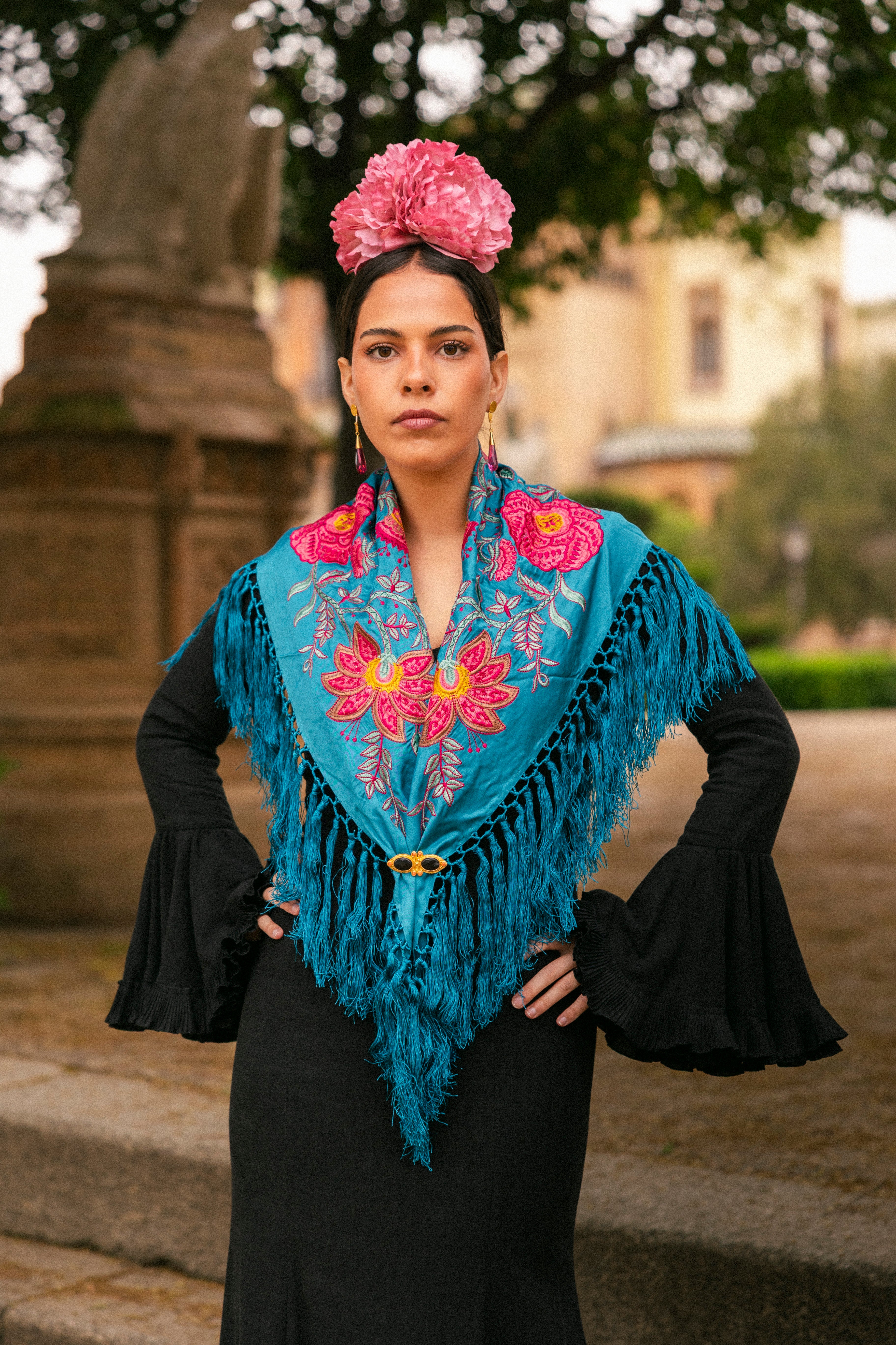 Mantón Camila Agua Marina M347-The Nook Store