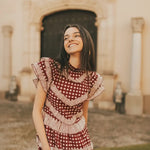 Vestido Lomba Cuadros Burdeos-The Nook Store