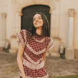 Vestido Lomba Cuadros Burdeos-The Nook Store