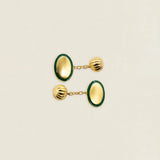 Gemelos Óvalo Verde