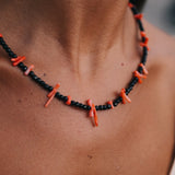Collar Koralle multi coral y negro Co16-The Nook Store