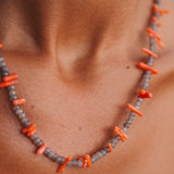 Collar Koralle multi coral y gris Co15-The Nook Store