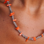 Collar Koralle multi coral y gris Co15-The Nook Store