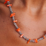 Collar Koralle multi coral y gris Co15-The Nook Store