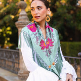 Mantón Camila Verde Jabonoso M349
