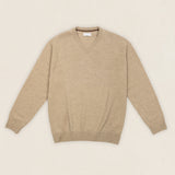 Jersey Cuello Pico 100% Lambswool Beige