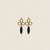Pendientes PEN111 tres círculos piedra