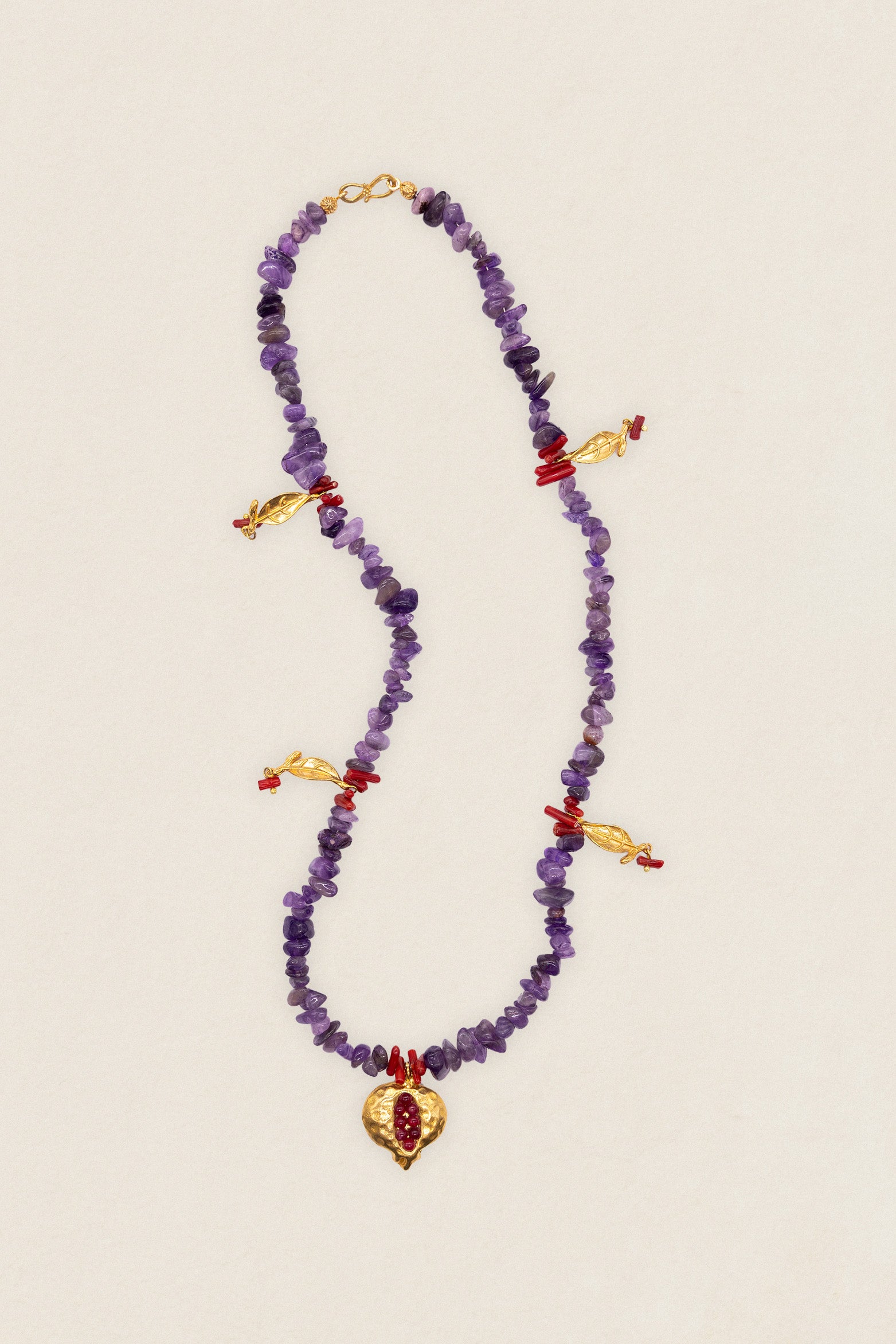 Collar Mauve Hojas Granada Plana CO99-The Nook Store