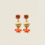 Pendientes Flor Granada Coral PEN254-The Nook Store