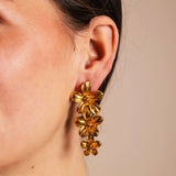 Pendientes Carmeron Triple Flor Dorado PEN97