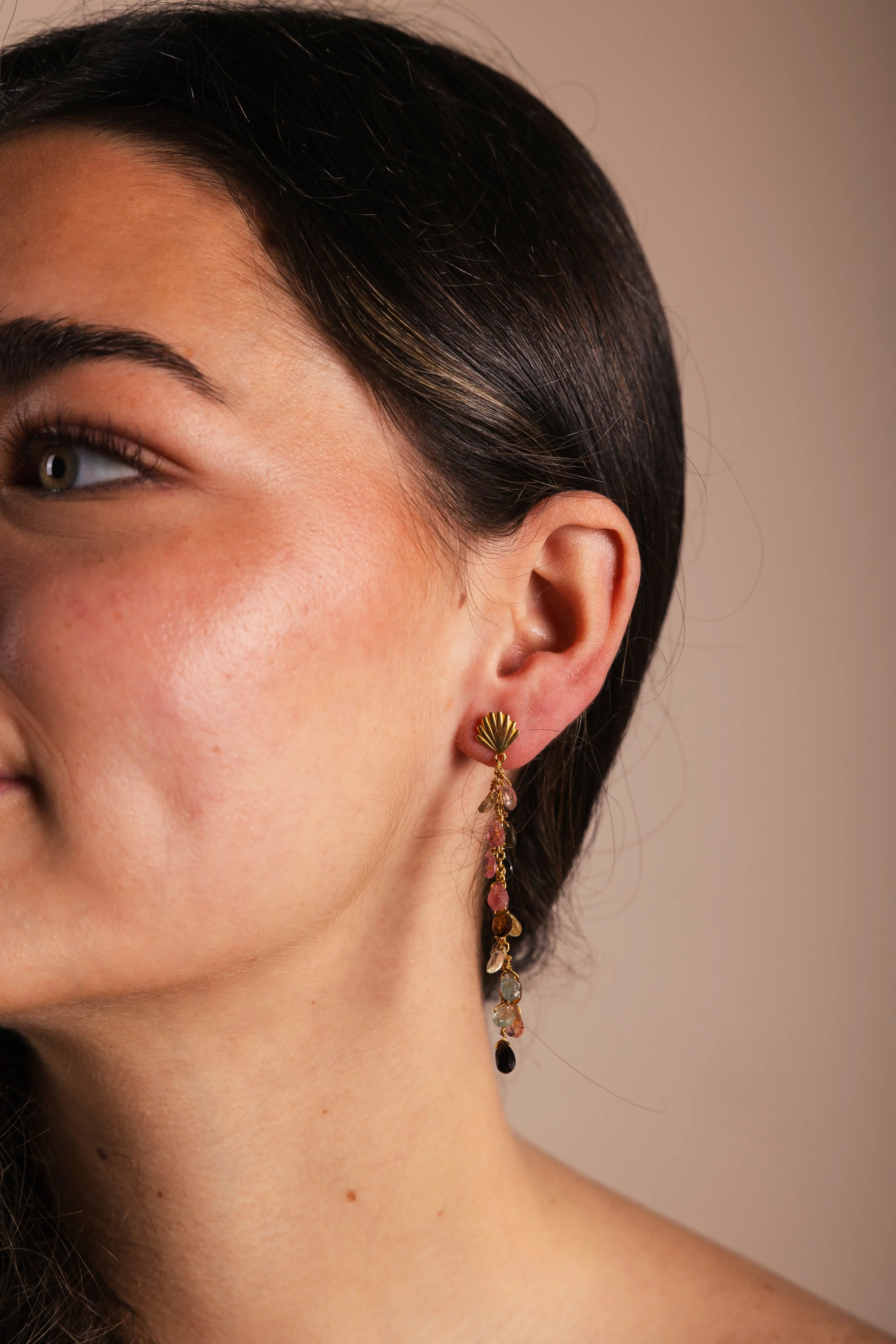 Pendientes Largos Turmalinas PEN166 The Nook Store