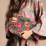 Cloe Grey Ruffled Bag