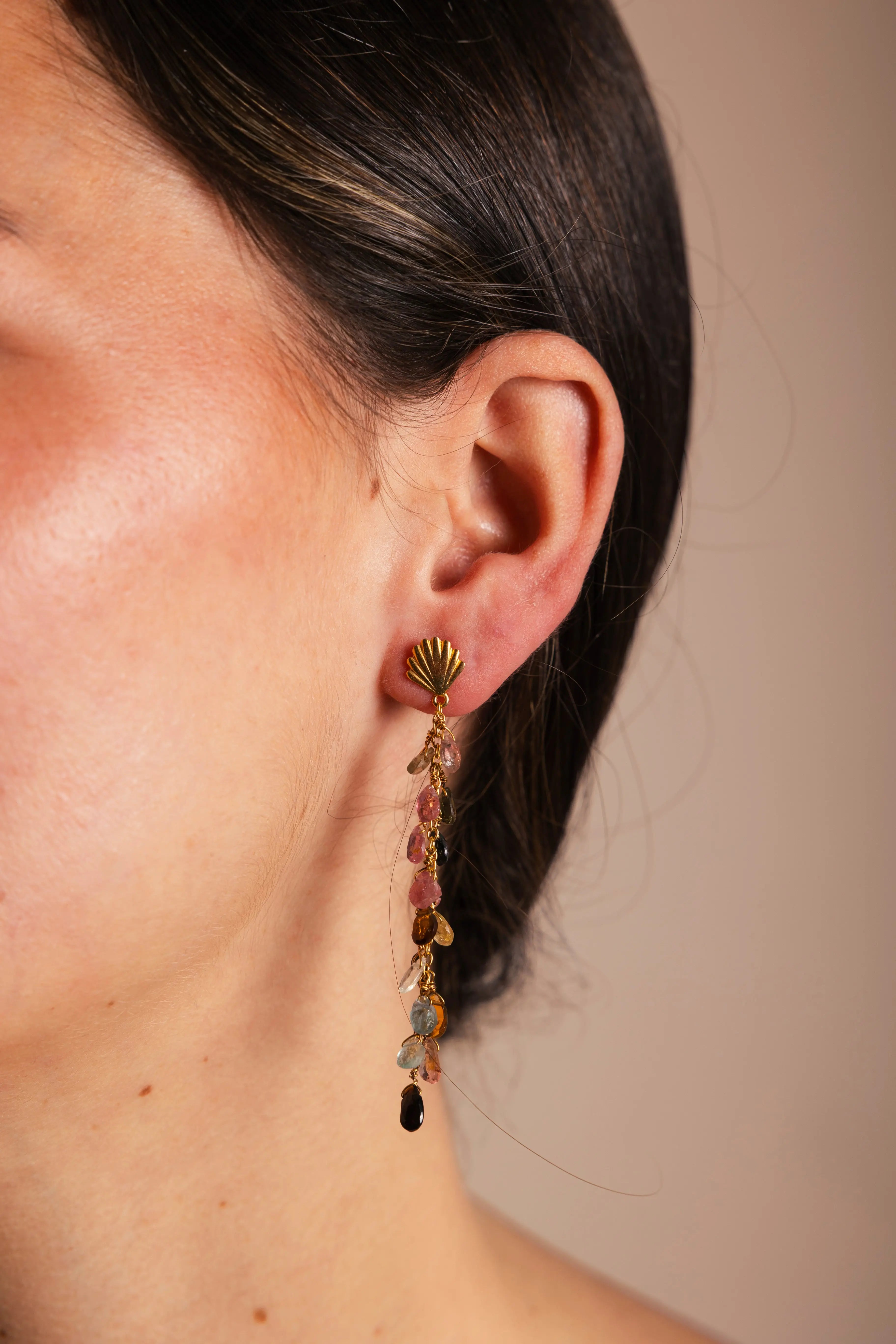 Pendientes Largos Turmalinas PEN166 The Nook Store