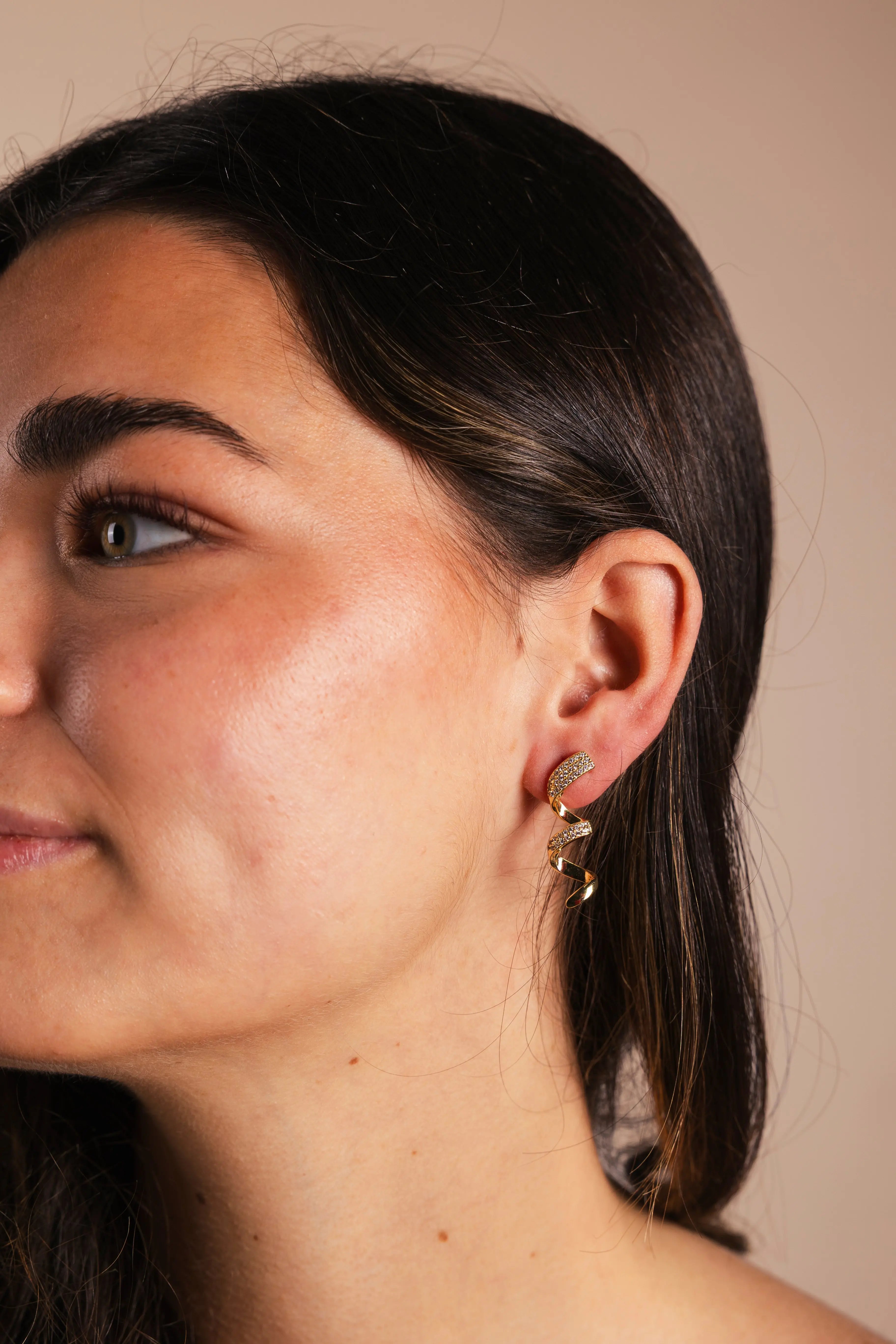 Pendientes Espiral Circonitas PEN159 The Nook Store