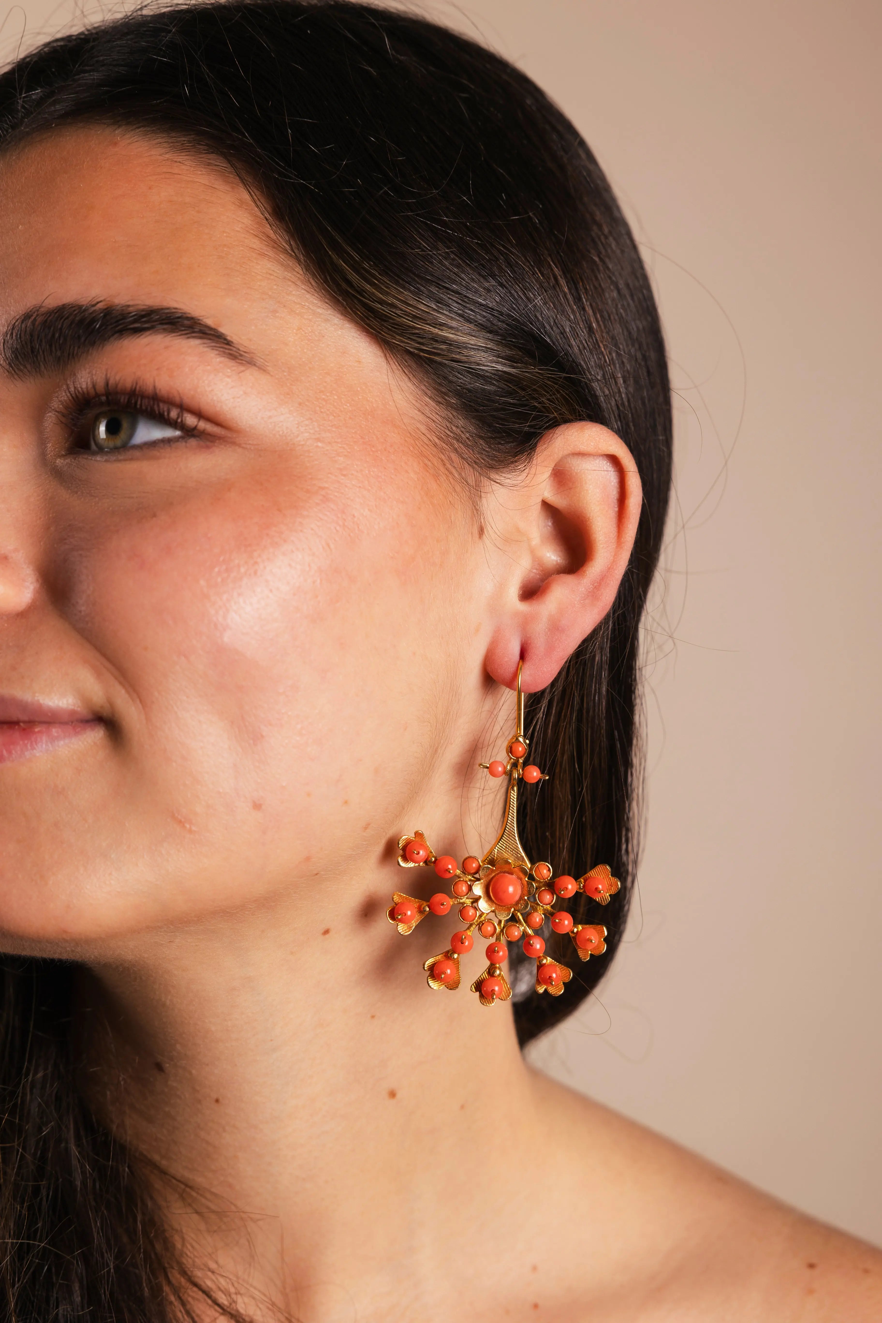 Pendientes Abanico Corales PEN171 The Nook Store