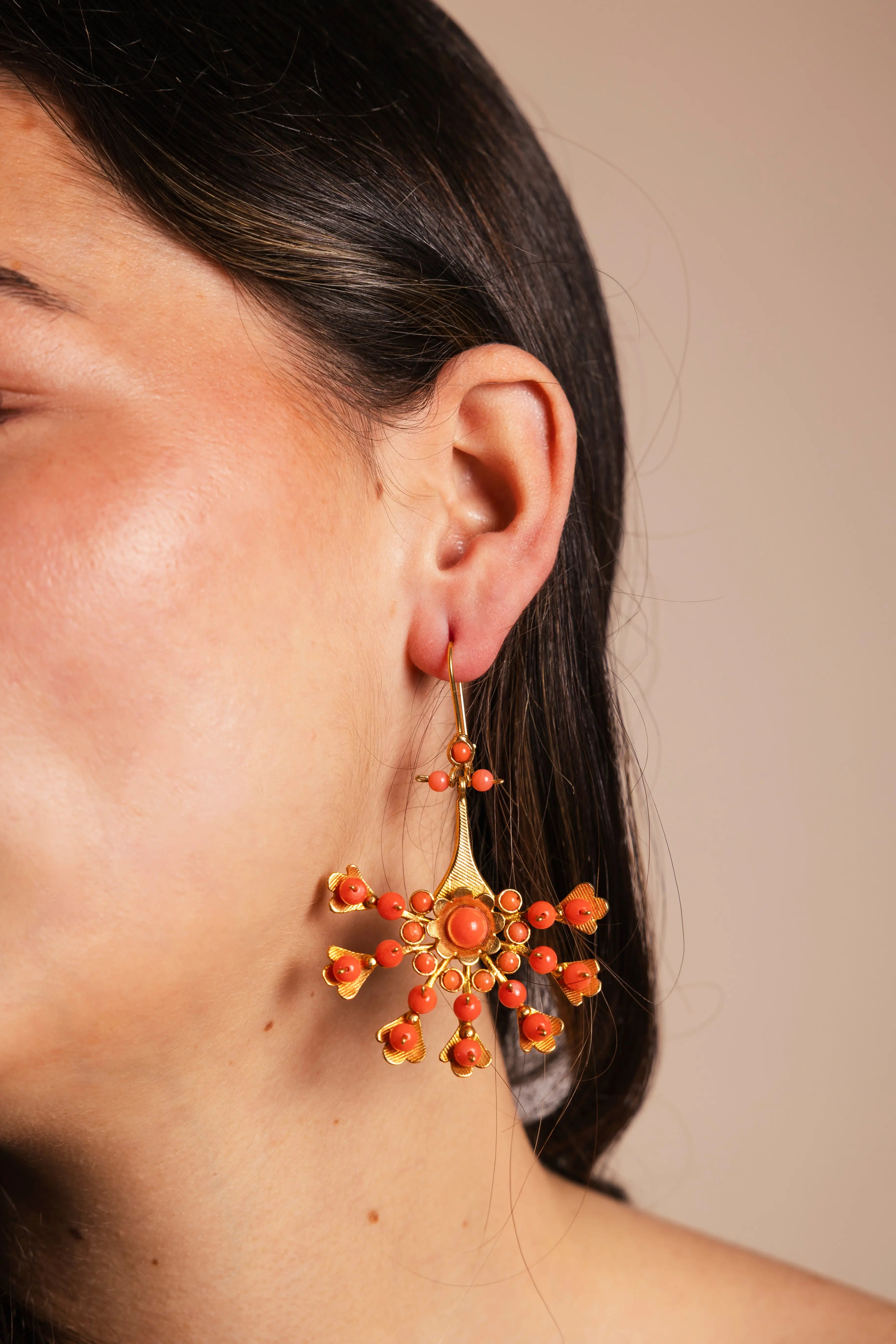 Pendientes Abanico Corales PEN171 The Nook Store