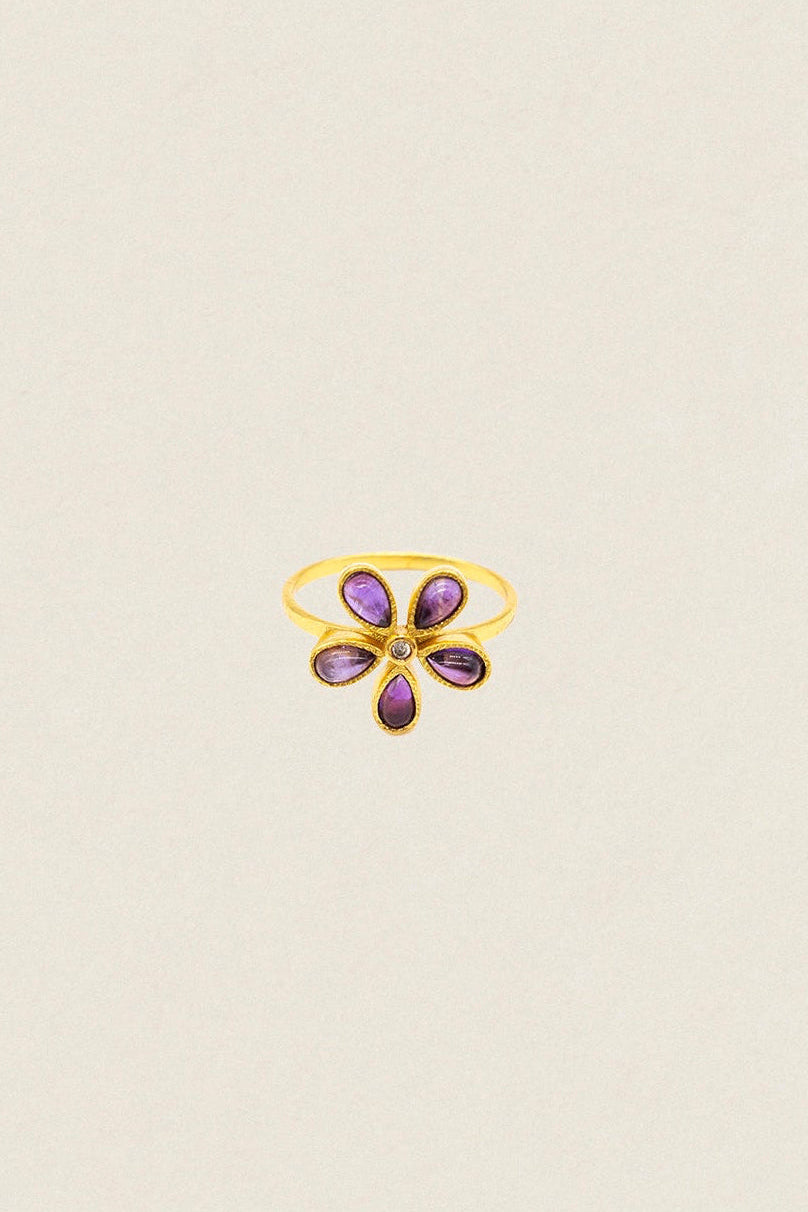 Anillo Flor Petalos Stone AN11
