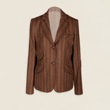 Chaqueta Country Marrón Raya Caldera Beige COU01