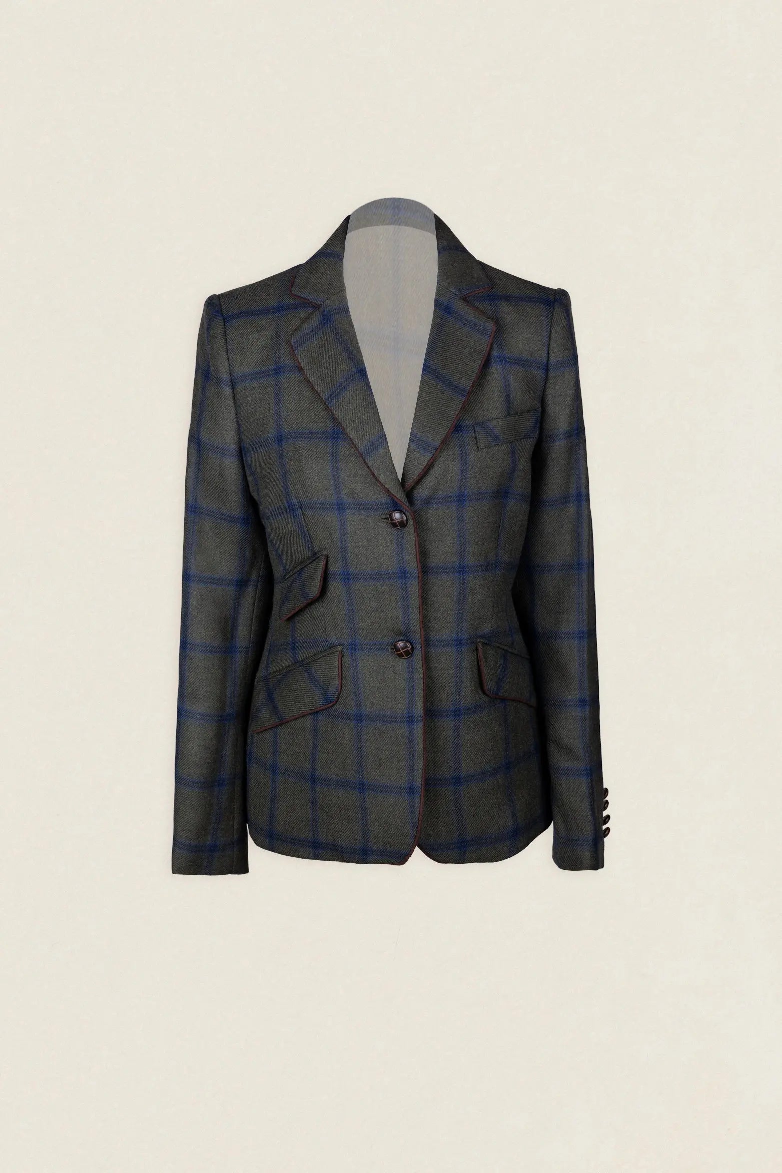 Chaqueta Country Verde Campo Cuadros Azul COU06 thenookstore-new