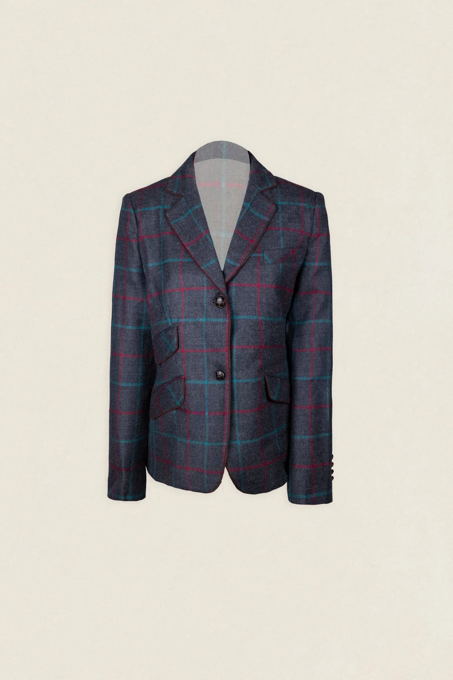 Chaqueta Country Antracita Cuadros Burdeos y Verdes COU05 thenookstore-new