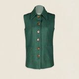 Chaleco con Capa Carlota Espigas Verde Rayas CAP03