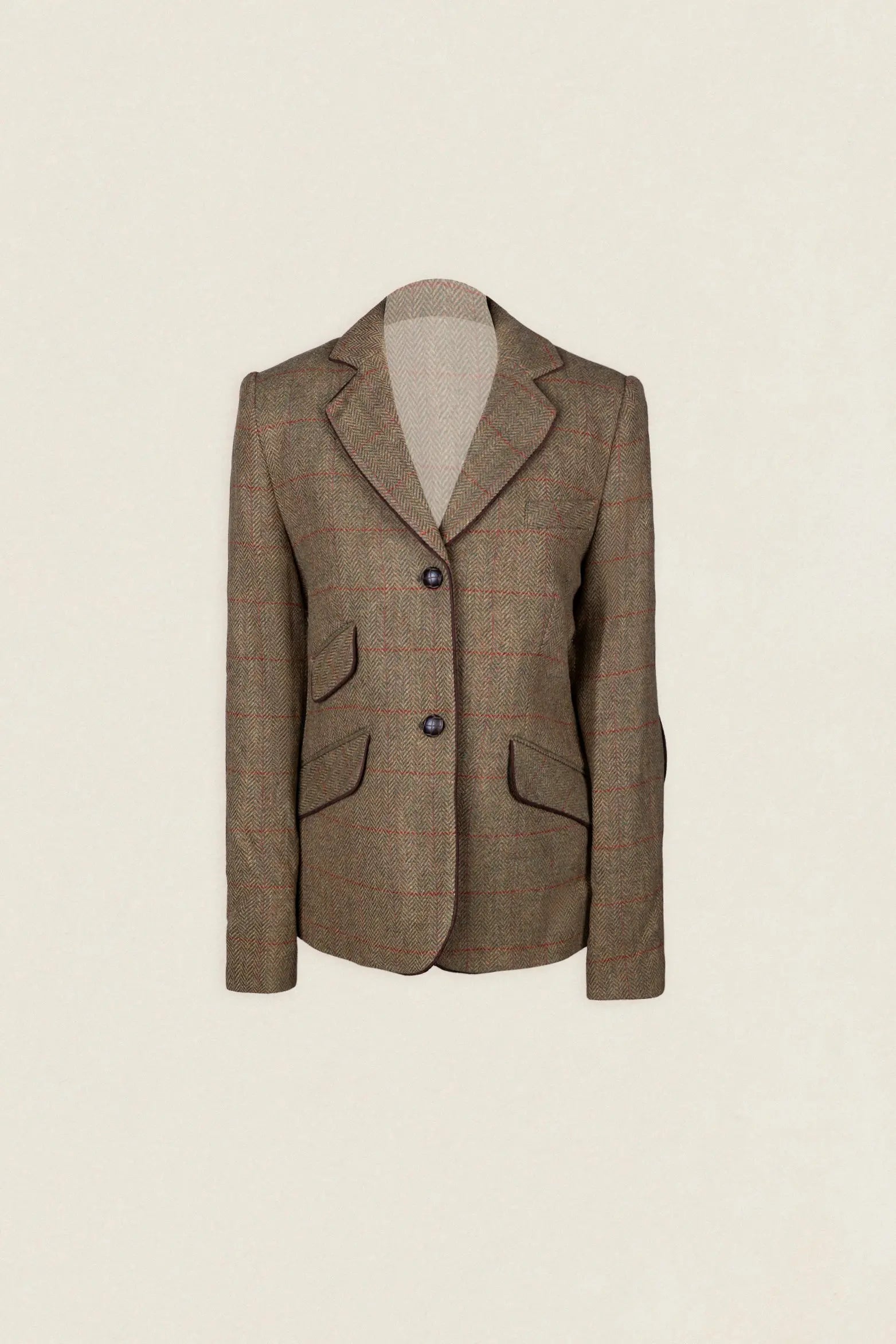 Chaqueta Country Espiga Tostado Cuadros Burdeos COU09 thenookstore-new