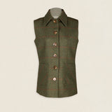 Chaleco con Capa Carlota Verde Cuadros Burdeos y Naranjas CAP04