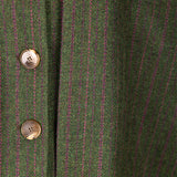 Chaleco con Capa Carlota Verde Kaki Rayas Malvas CAP01