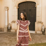 Vestido Lomba Cuadros Burdeos-The Nook Store