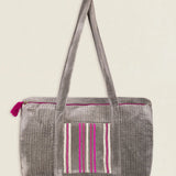 Maleta Terciopelo Lines Grey MALT07