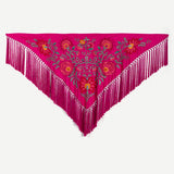 Mantón Camila Fucsia Ribete Rojo M467