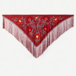 Mantón Camila Teja Flor Roja M496 The Nook Store