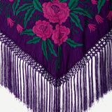 Mantón Gabriela Flores Buganvilla - Morado M288