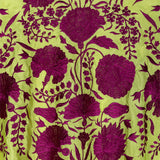 Châle Carmuca bicolore vert citron/violet M56