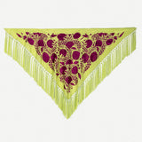 Châle Carmuca bicolore vert citron/violet M56