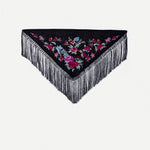 Manton Niña Carmen Flores Buganvilla - Negro 1M39-The Nook Store