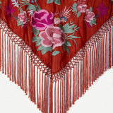 Mantón Carmen Flores Rosas - Teja M09 The Nook Store