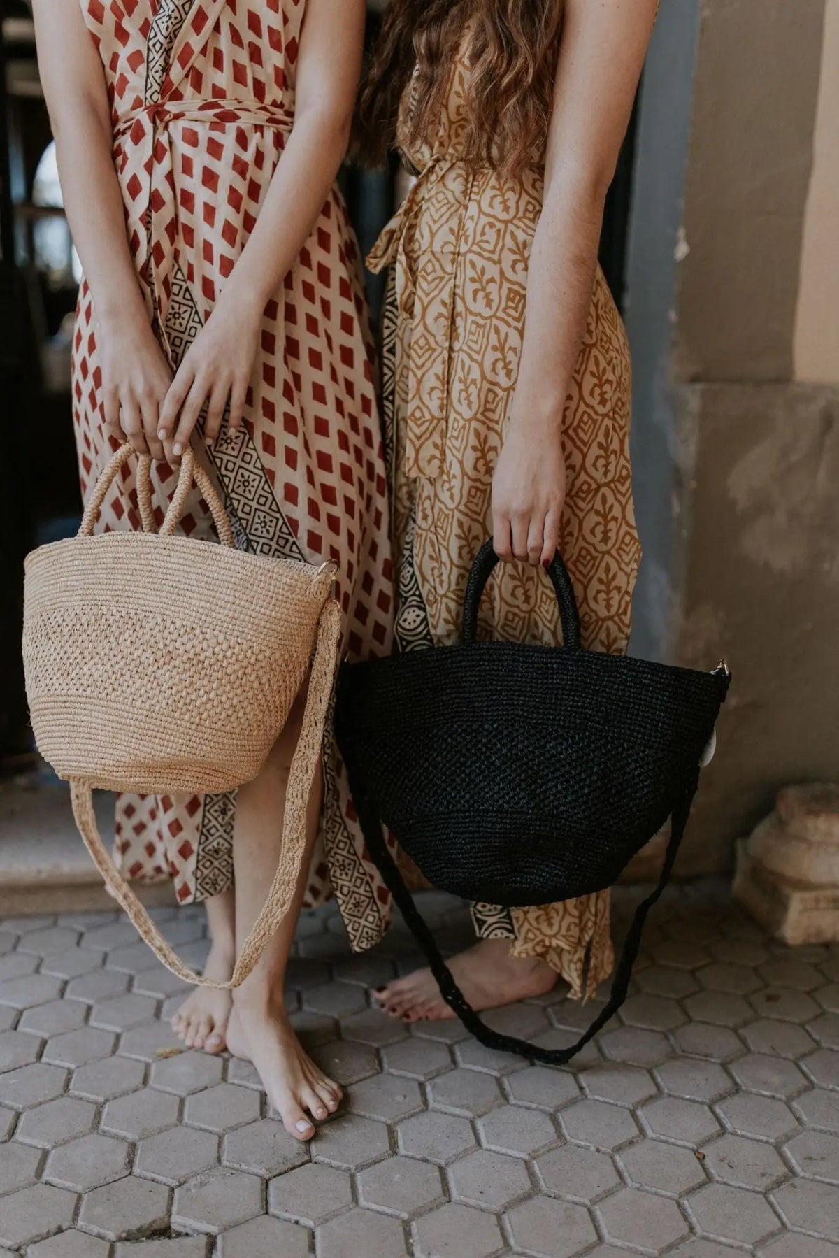 Cesta de rafia Bali Ubud Ondas