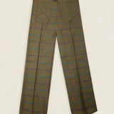 Pantalón Zoe Verde Kaki Cuadros Morados Burdeos y Verdes PAN02