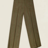 Pantalón Zoe Verde Kaki Rayas Burdeos y Verdes PAN01