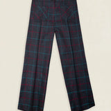 Pantalón Zoe Antracita Cuadros Burdeos y Verdes PAN03