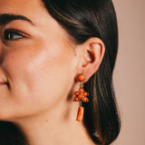 Pendientes Flor Coral Colgante PEN24
