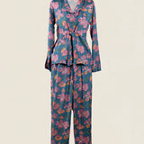 Pijama Largo Cloe Azul Petróleo