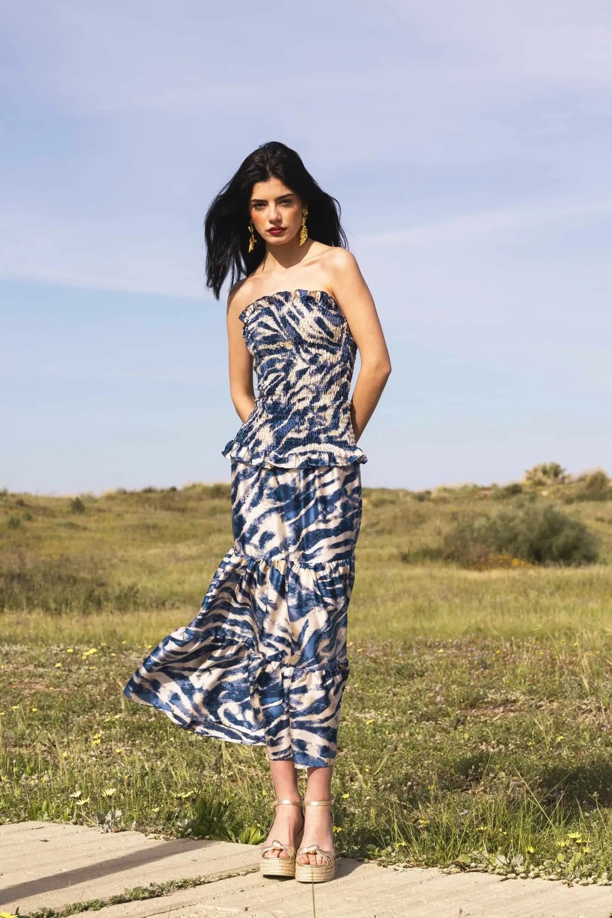 Vestido Gadea Azul-The Nook Store