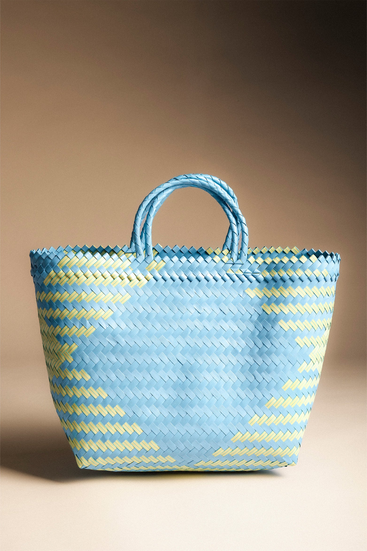 Bolso/Cesta Bicolor Azul y Amarillo BL9-The Nook Store