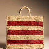 Bolso Rafia Bicolor Teja/Natural-The Nook Store
